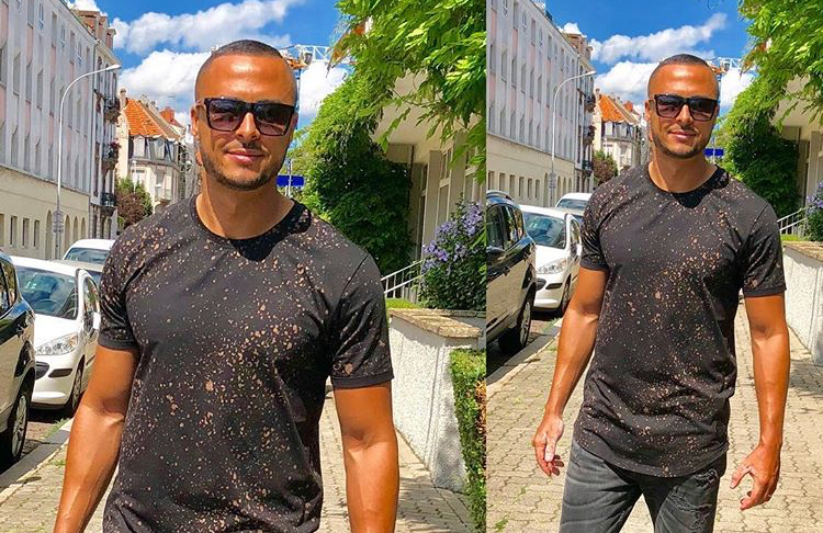 هشام مسرار بصحبة ابنه حديث الولادة &laquo;&nbsp;أصيل&nbsp;&raquo; (صورة)