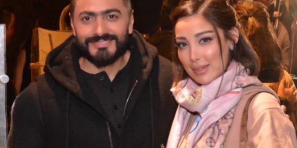 تامر حسني لزوجته بسمة: &laquo;&nbsp;مليون شكرًا.. أحبك حقا!&nbsp;&raquo; (صورة)