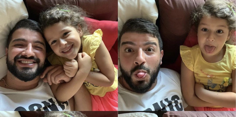 بهذه الطريقة.. حمزة الفيلالي يعبر عن حبه لابنته (صورة)