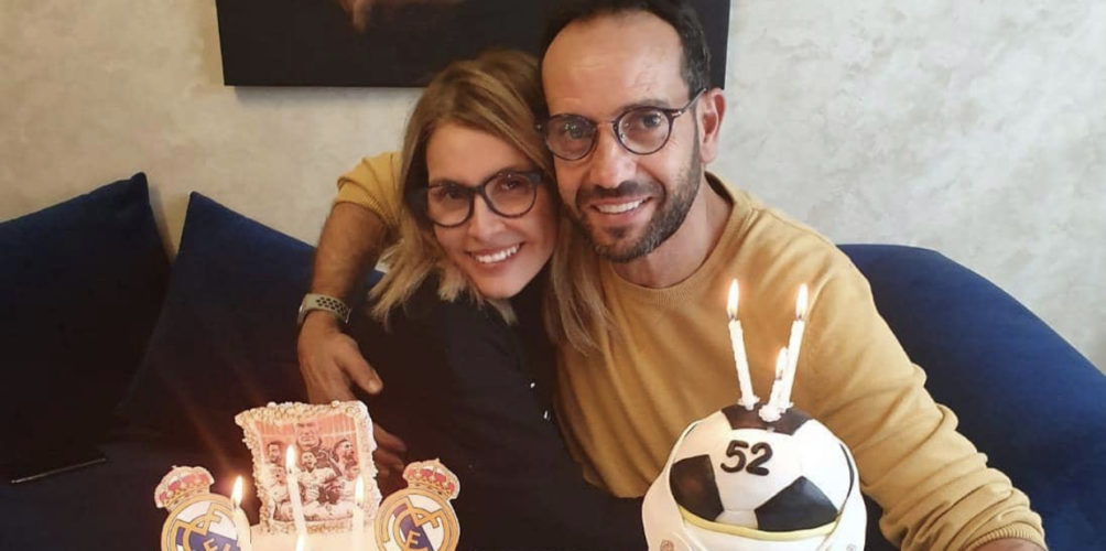 بطريقة رومانسية.. فاطمة خير تحتفل بعيد ميلاد زوجها الـ52 (صورة)