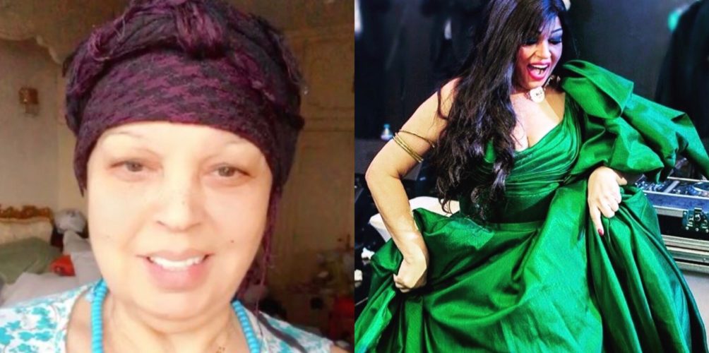 من قلب منزلها وبملامح وجه متعبة.. فيفي عبده ترد على إشاعة وفاتها (فيديو)