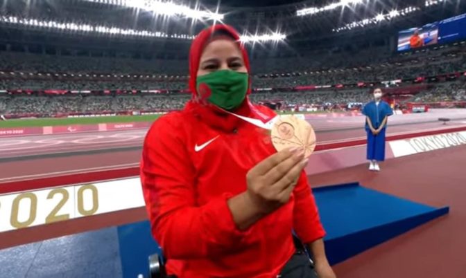 « الألعاب البارالمبية طوكيو 2020 ».. تتويج المغربية سعيدة عمودي بالميدالية البرونزية