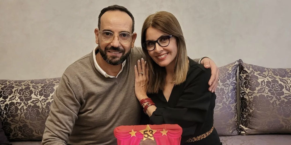 في عيد ميلاده.. سعد التسولي وفاطمة خير يتبادلان عبارات الحب (صورة)