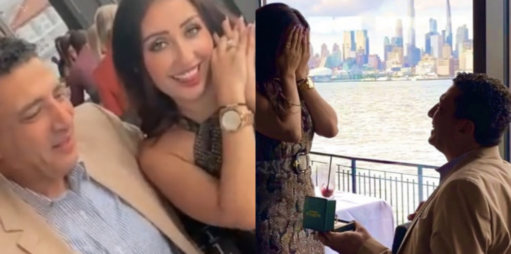 جثا على ركبته بطريقة رومانسية.. هناء الرايس تتقاسم تفاصيل طلب الزواج منها (فيديو)