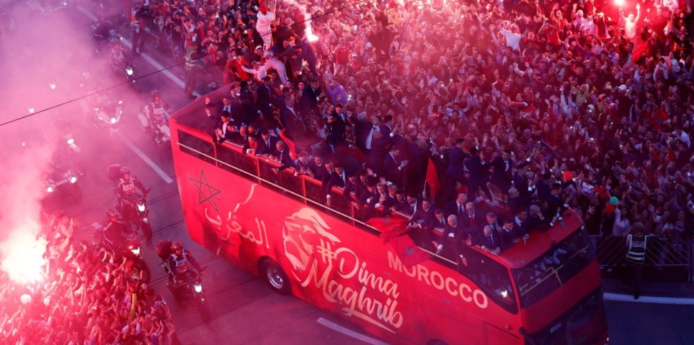 الرباط.. استقبال تاريخي لأسود الأطلس (صور)