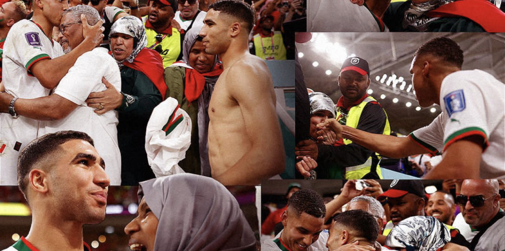 « الأم صورة مصغرة للوطن ».. « فيفا » ترشح دوافع احتفال أسود الأطلس مع والداتهم (صورة)