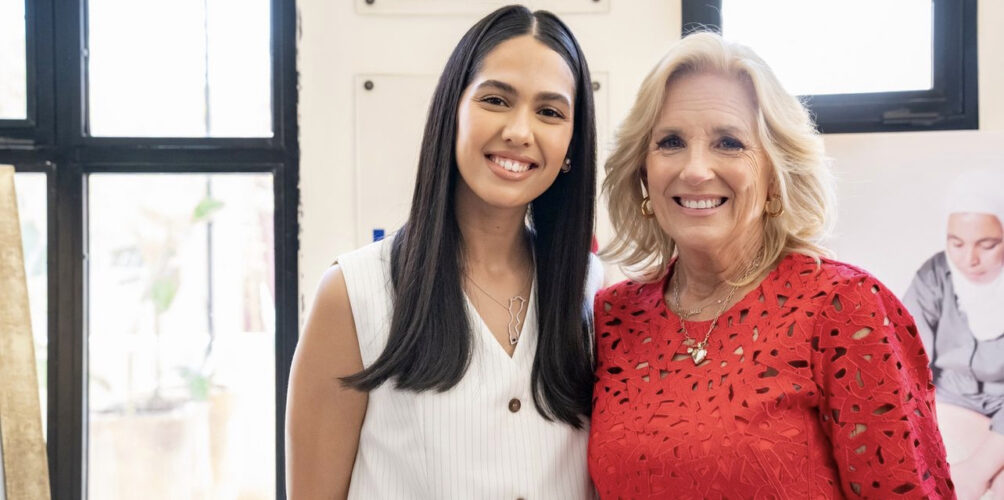 جيل بايدن: منال بنشليخة تستخدم صوتها لدعم تمكين المرأة والشباب… أنا ممتنة للعمل الذي تقوم به!